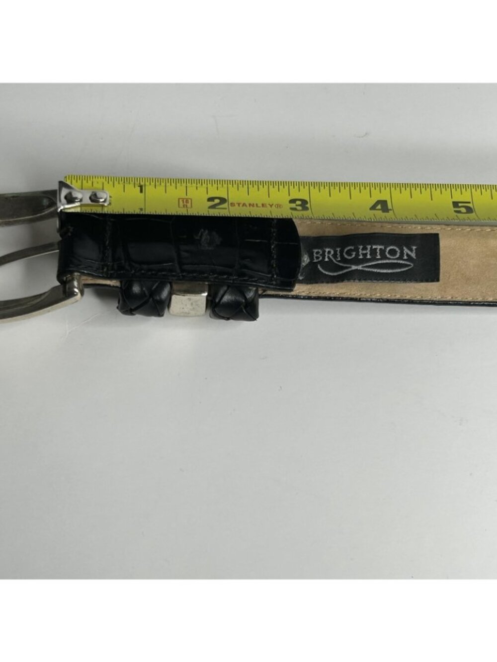 Brighton Belt Womens Large Black Leather Silver Western Concho Buckle 24703 - Picture 13 of 14